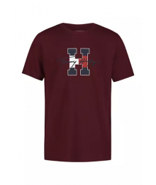 Tommy Hilfiger Oxblood Script Logo Graphic Tee